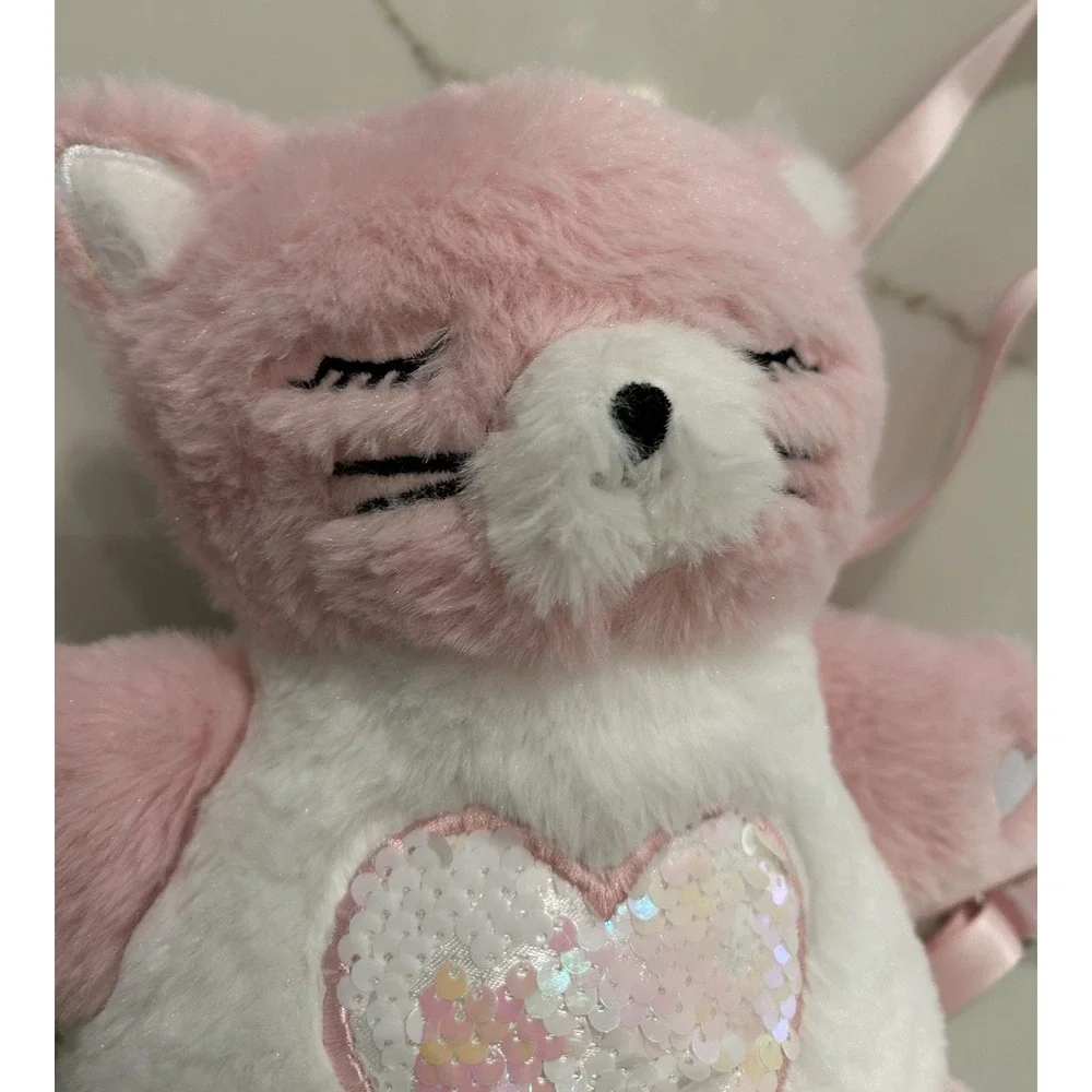 Wonder Nation Pink Kitty Backpack Critter Plush Store A Keepsake Stuffed Animal